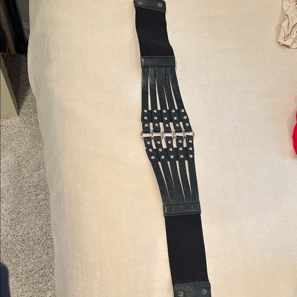 Men's Black Belt with Unique Design